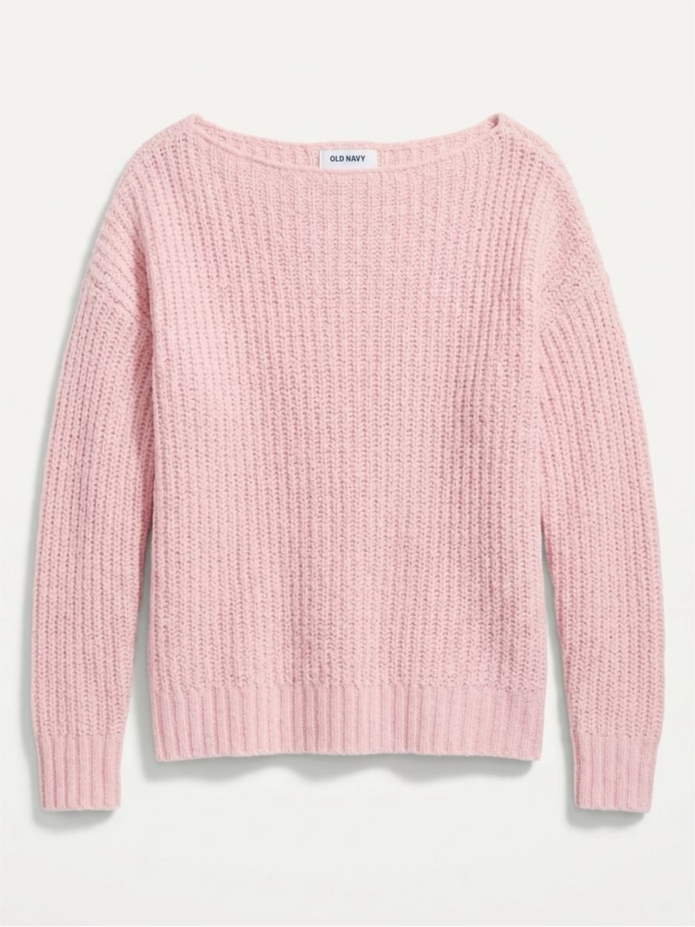 Old Navy Women's Pink Cozy Boatneck Sweater